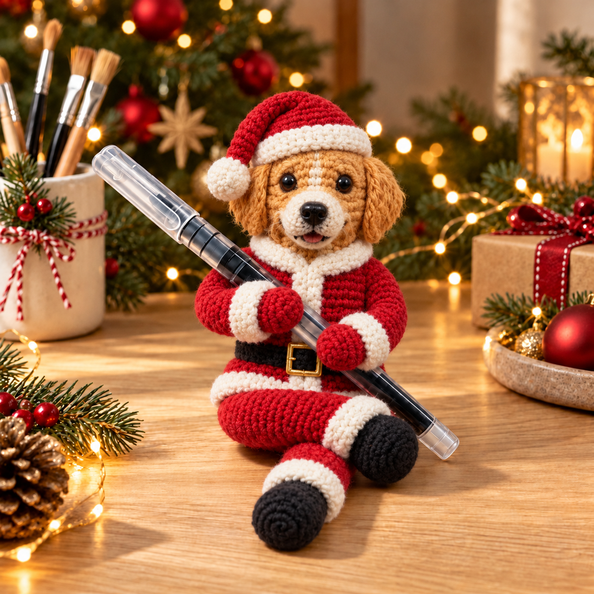 Personalized Pet Crochet Doll - Christmas Edition