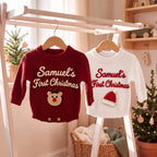 Personalized Hand Embroidered Knitted Romper